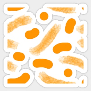 fabric orange pattern lineart style graphic design Sticker